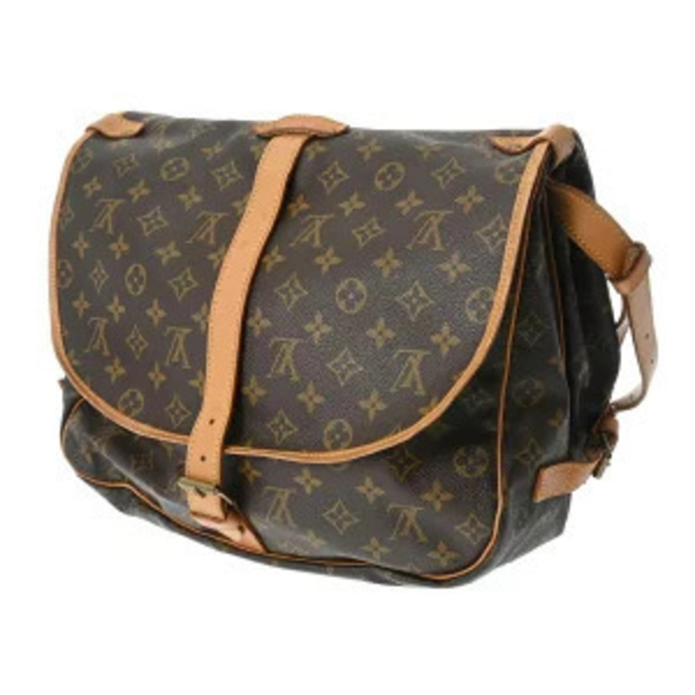 Louis Vuitton Bag Shoulder Monogram Saumur Brown Canvas